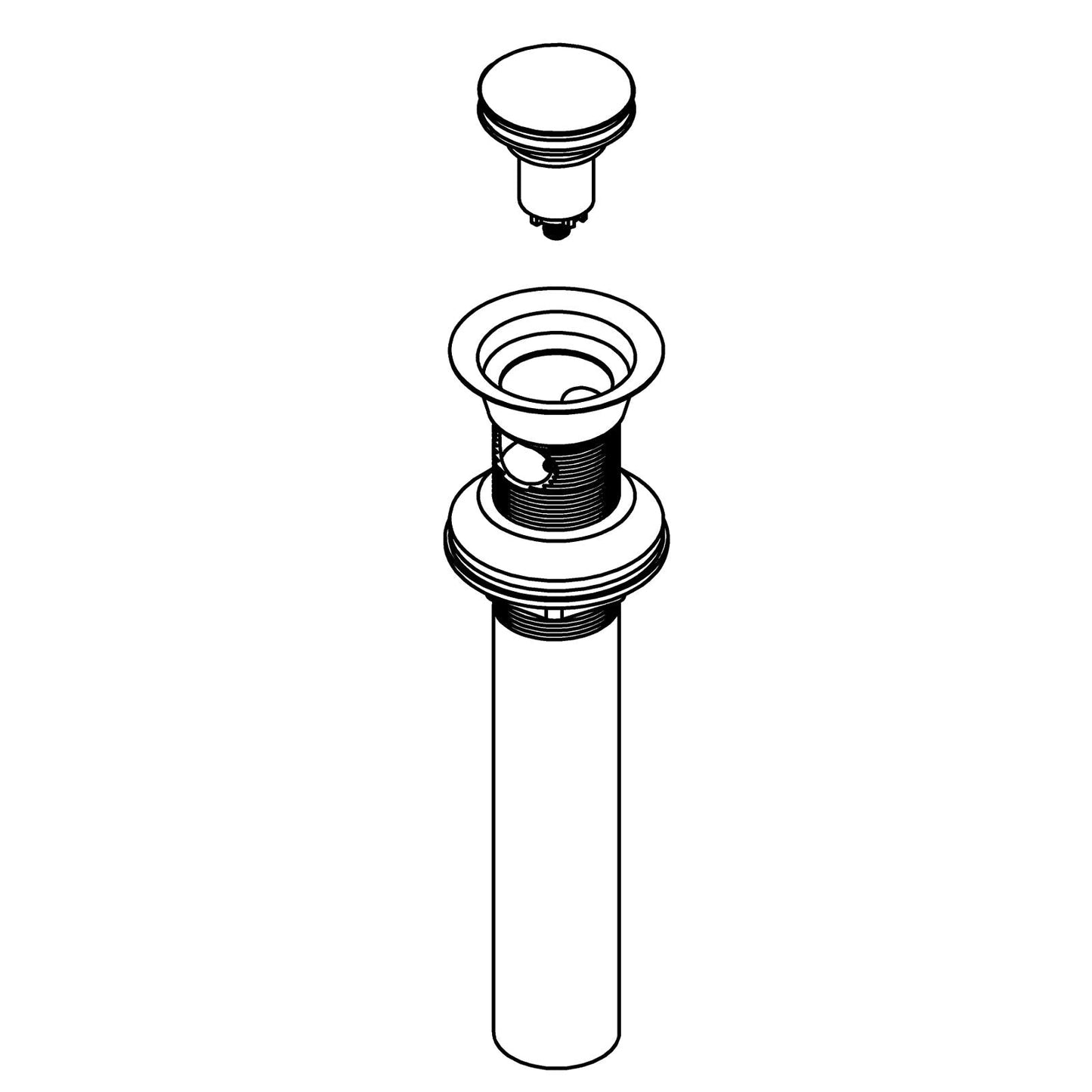 KOHLER K-1415064 Assembly, Clicker Drain W/Overflow