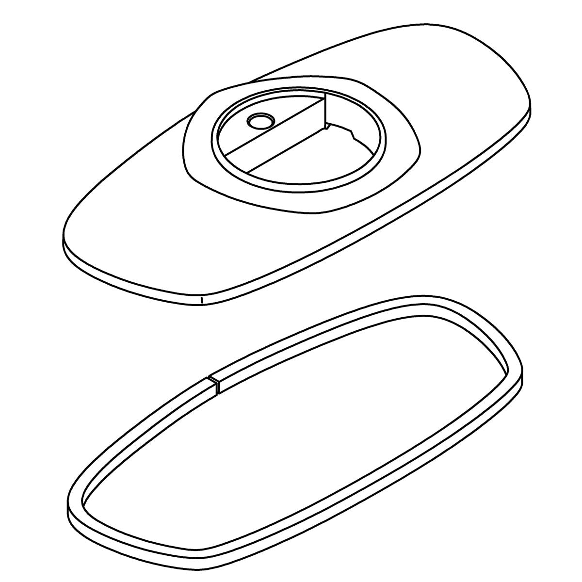 KOHLER K-1479254 Escutcheon Assembly, vibrant brushed moderne brass