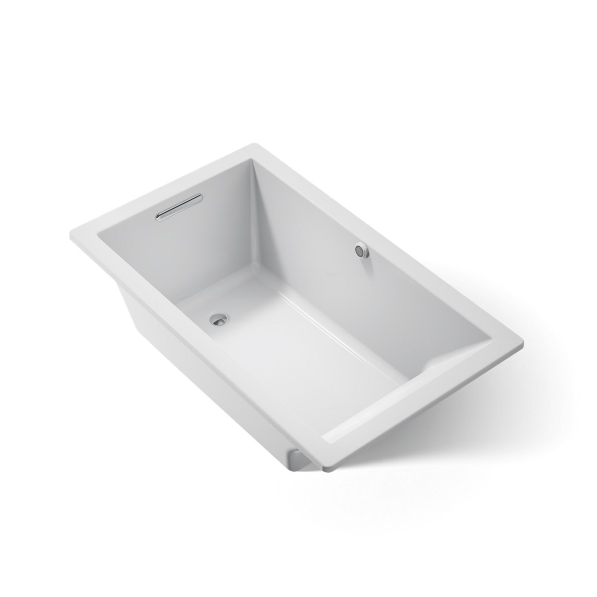 KOHLER K-1848-W1 Underscore 60" x 36" drop-in bath with Bask heated surface