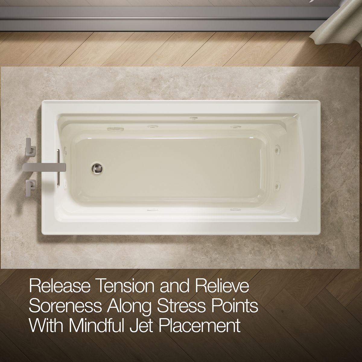 KOHLER K-1949 Archer 66" x 32" drop-in whirlpool