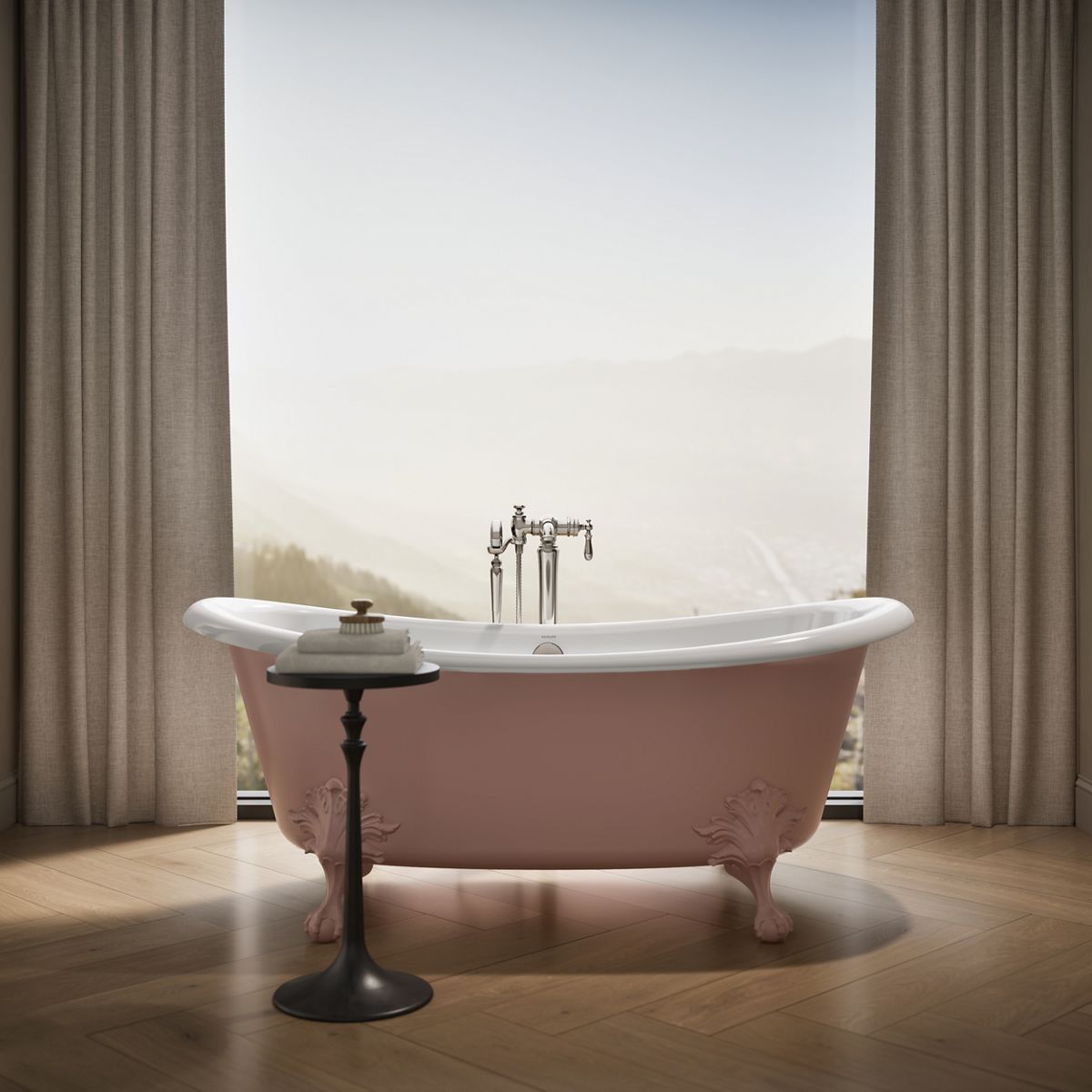 KOHLER K-21000-PPB Artifacts 66-1/8" x 32-1/2" freestanding bath