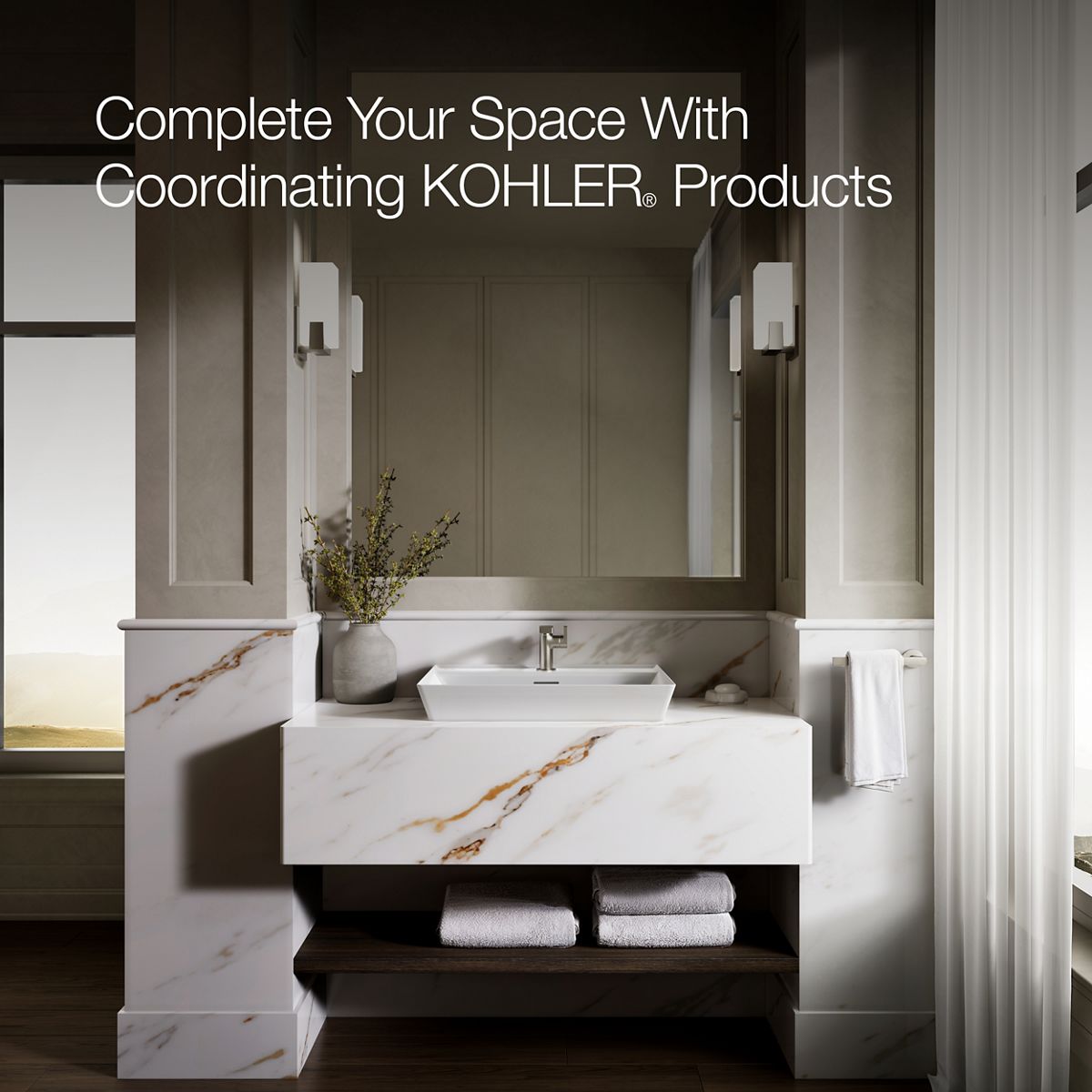KOHLER K-21059-1 Brazn 23" rectangular vessel bathroom sink