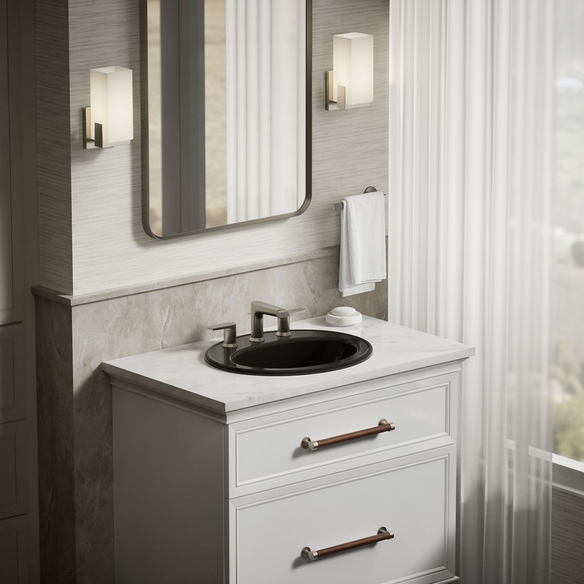 KOHLER Pennington 20-1/4" oval drop-in bathroom sink