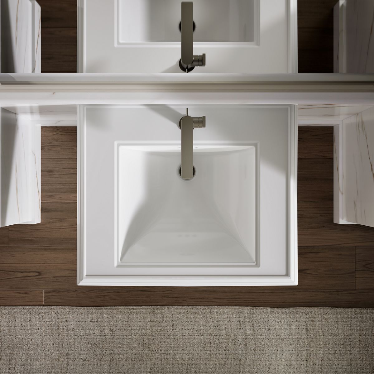 KOHLER K-2258-1 Memoirs 27-1/4" rectangular pedestal bathroom sink