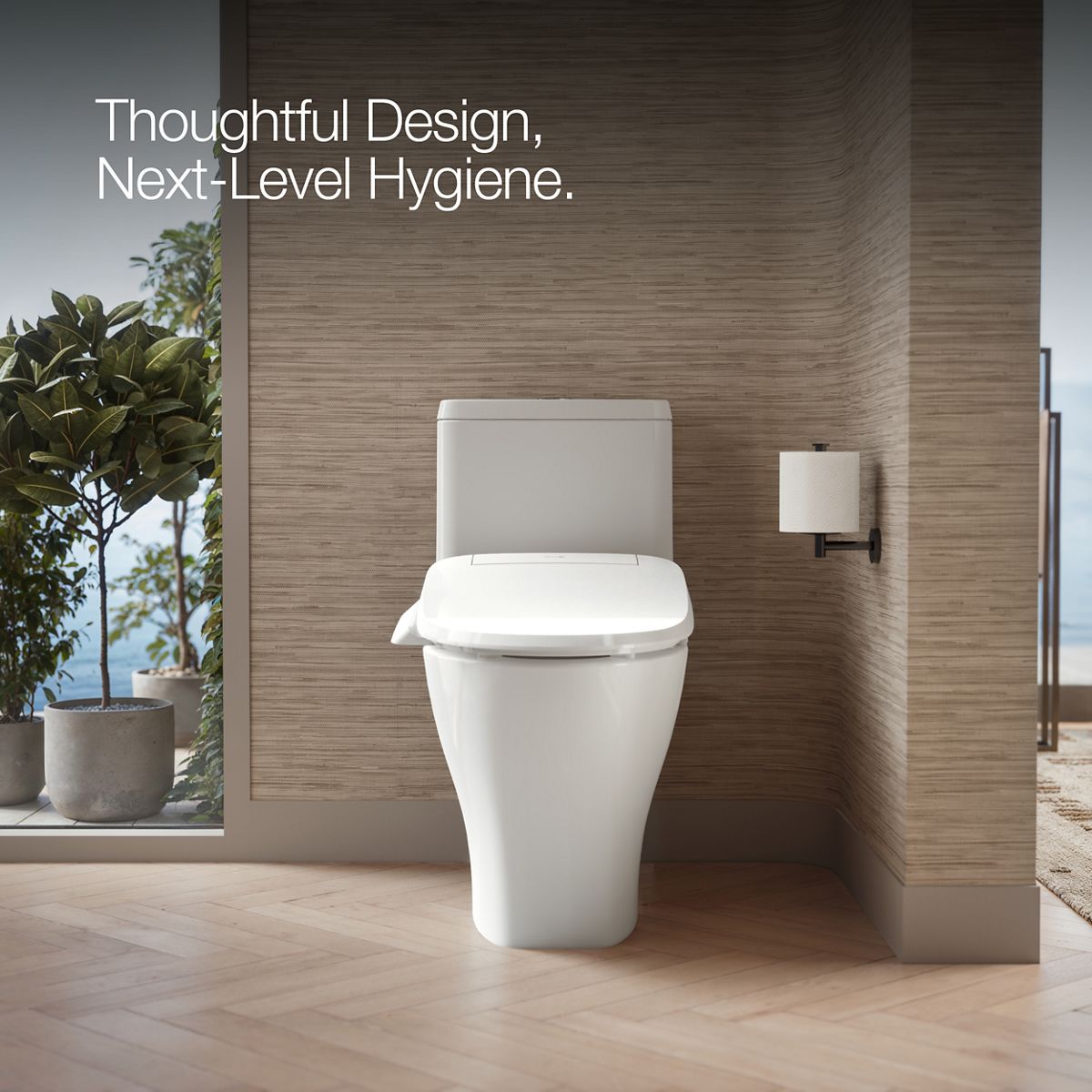 KOHLER K-26132-CSP PureWash E545 Elongated bidet toilet seat
