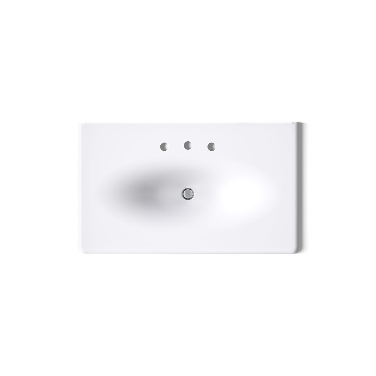 KOHLER Iron/Impressions 37" Enameled cast iron vanity top with integrated oval sink