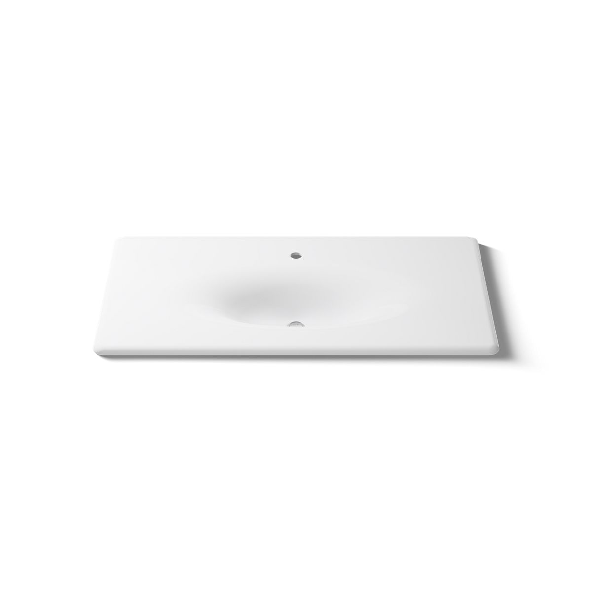 KOHLER Iron/Impressions 43" Enameled cast iron vanity top with integrated oval sink