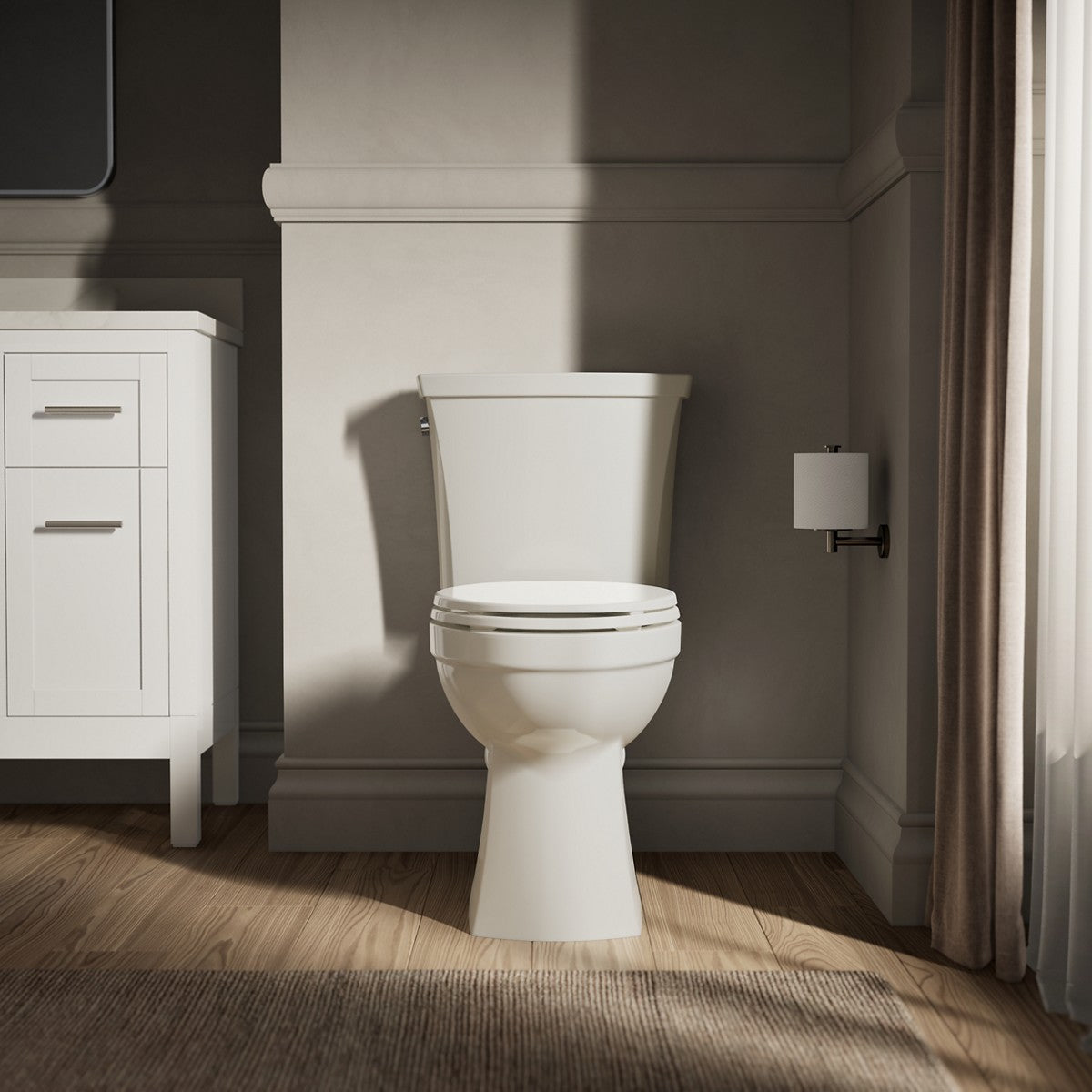 KOHLER K-32810 Kelston Two-piece elongated toilet, 1.28 gpf, biscuit - view 5