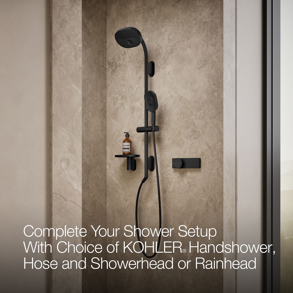 KOHLER K-33478 Anthem EvoCycle 48" x 36" alcove shower base, right drain