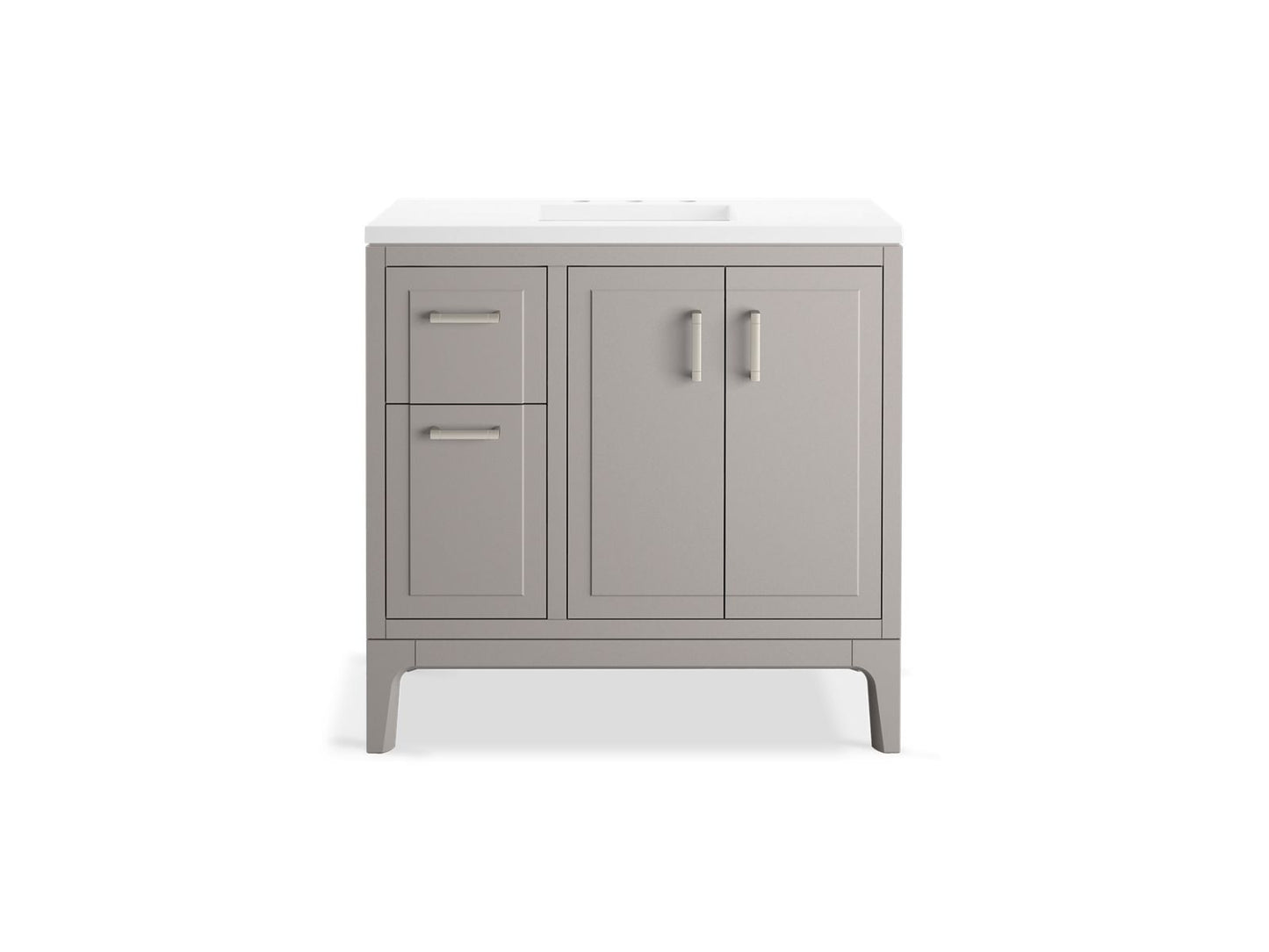 KOHLER K-33553-ASB Seer 36" bathroom vanity cabinet with sink and quartz top