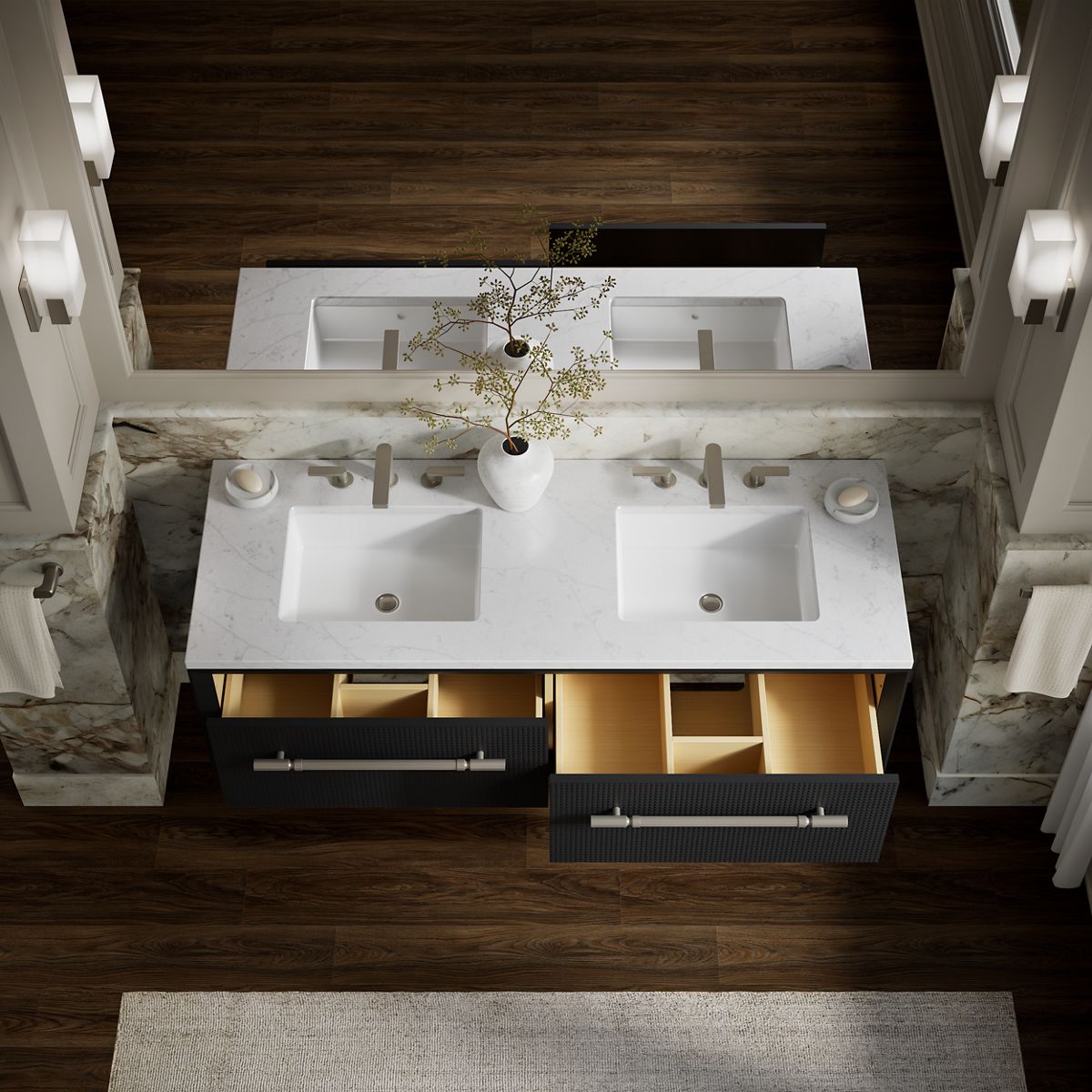 KOHLER K-33563 Enivo 60" wall-hung bathroom vanity cabinet
