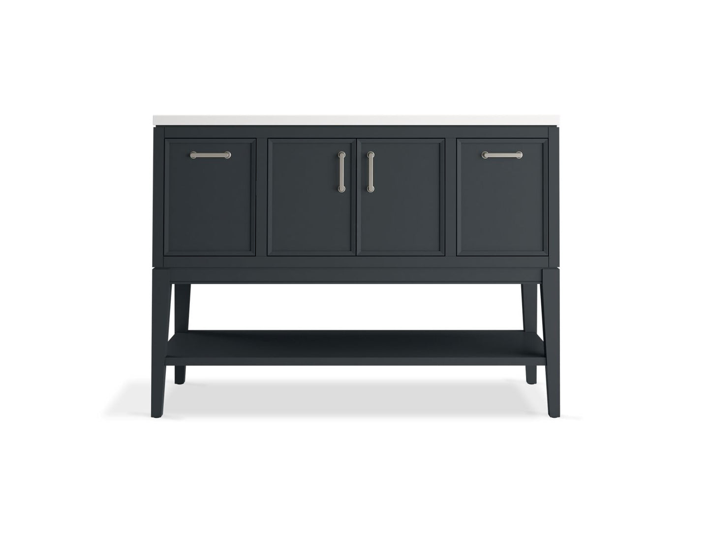 KOHLER K-33580-ASB Winnow 48" bathroom vanity cabinet with sink and quartz top