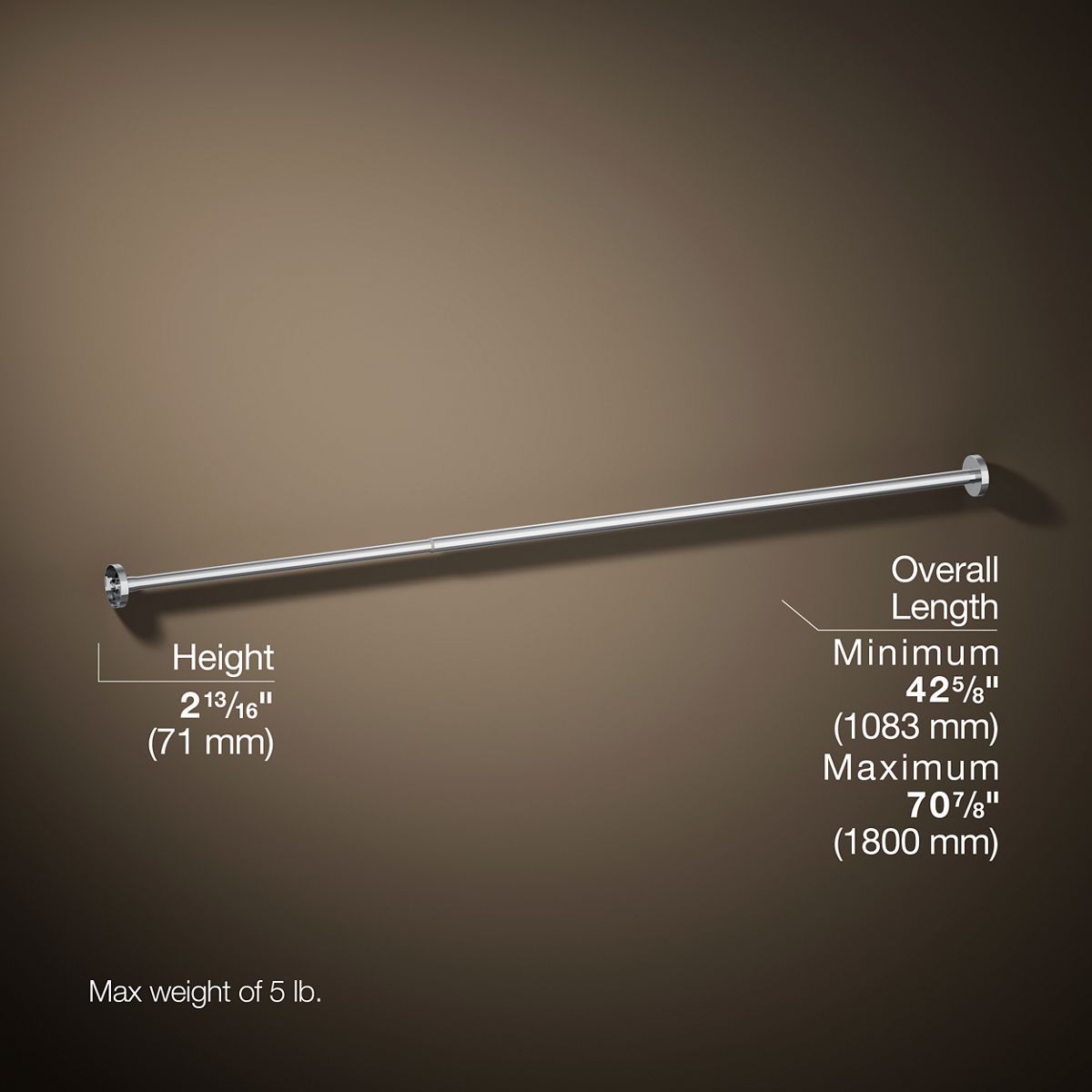 KOHLER Elate Shower rod