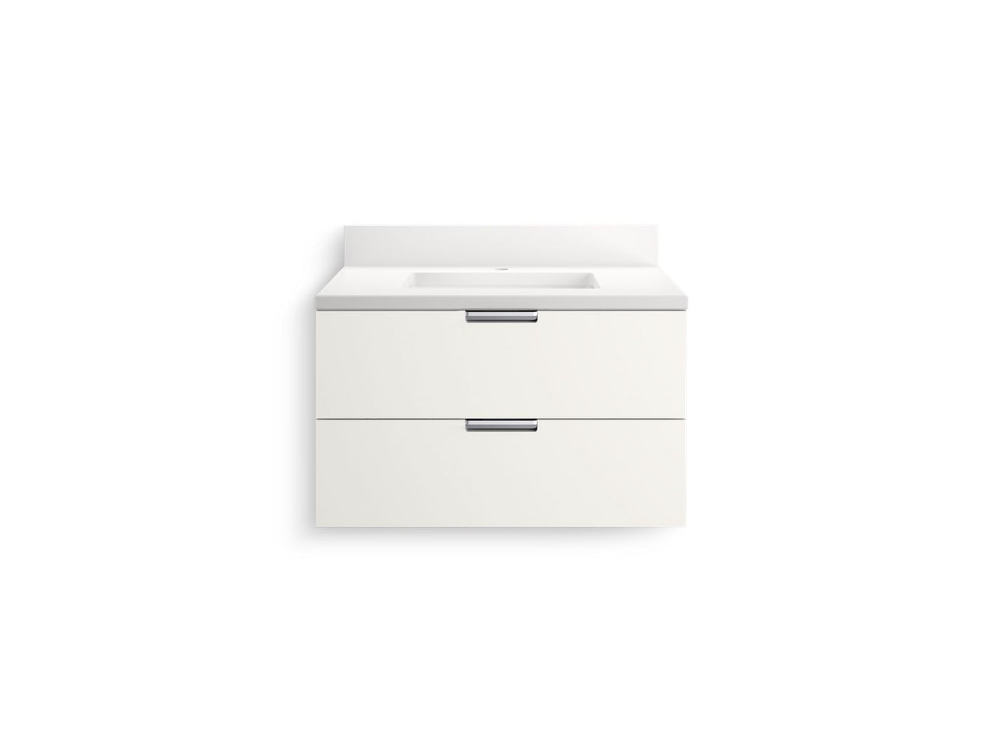 KOHLER Maxstow™ 30" wall-hung bathroom vanity cabinet with sink and quartz top
