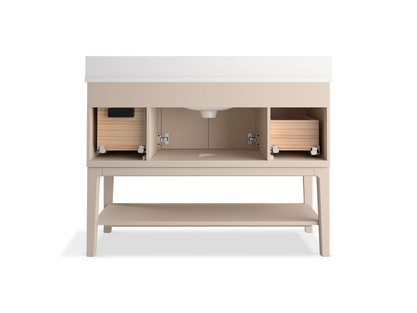 KOHLER K-35027 Seagrove by Studio McGee 48" bathroom vanity cabinet with sink and quartz top