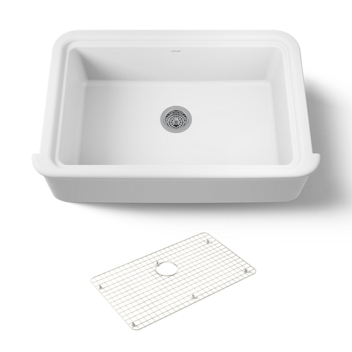 KOHLER K-36250 Audrine 35-1/2" undermount single-bowl farmhouse kitchen sink