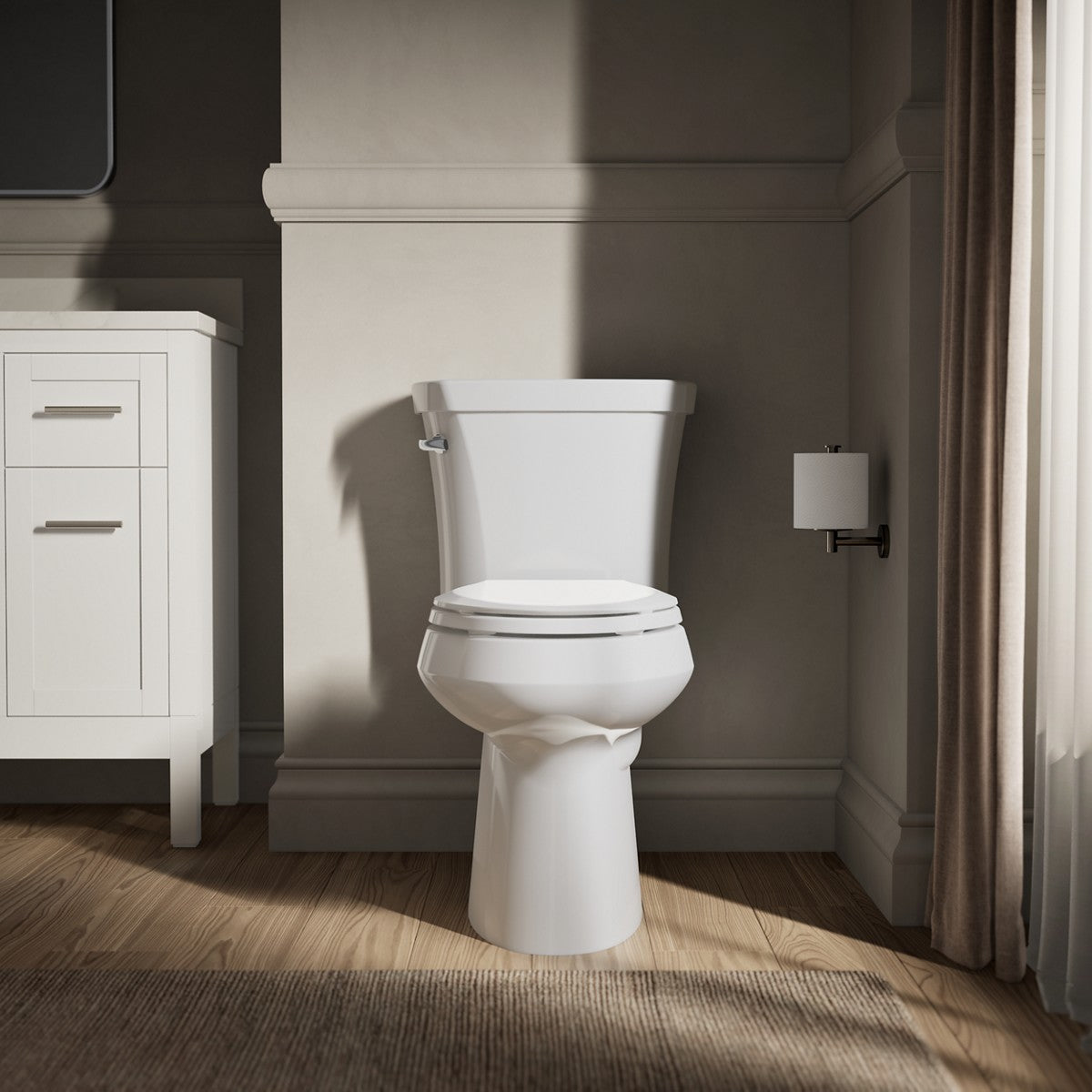 KOHLER K-3949 Highline ComForteeight Two-piece elongated 1.28 gpf chair height toilet with 14" rough-in