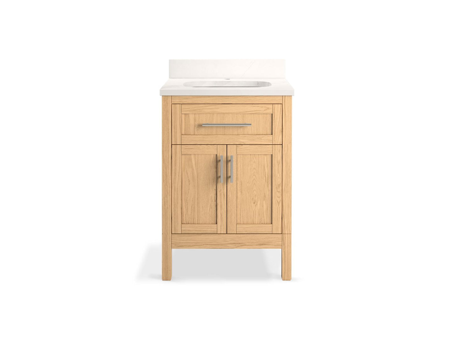 KOHLER K-39603-ASB Hadron 24" bathroom vanity cabinet with sink and quartz top