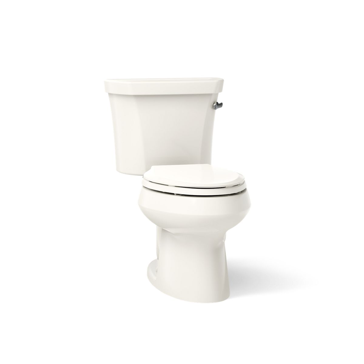 KOHLER K-3978-RA Wellworth Two-piece elongated 1.6 gpf toilet with right-hand trip lever, biscuit - view 5