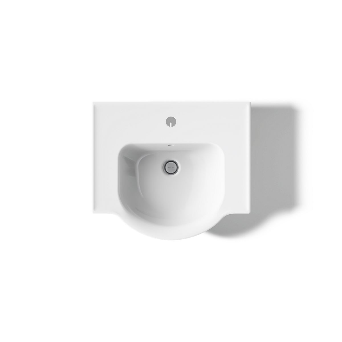 KOHLER 5265-1 Veer 21" pedestal bathroom sink with single faucet hole