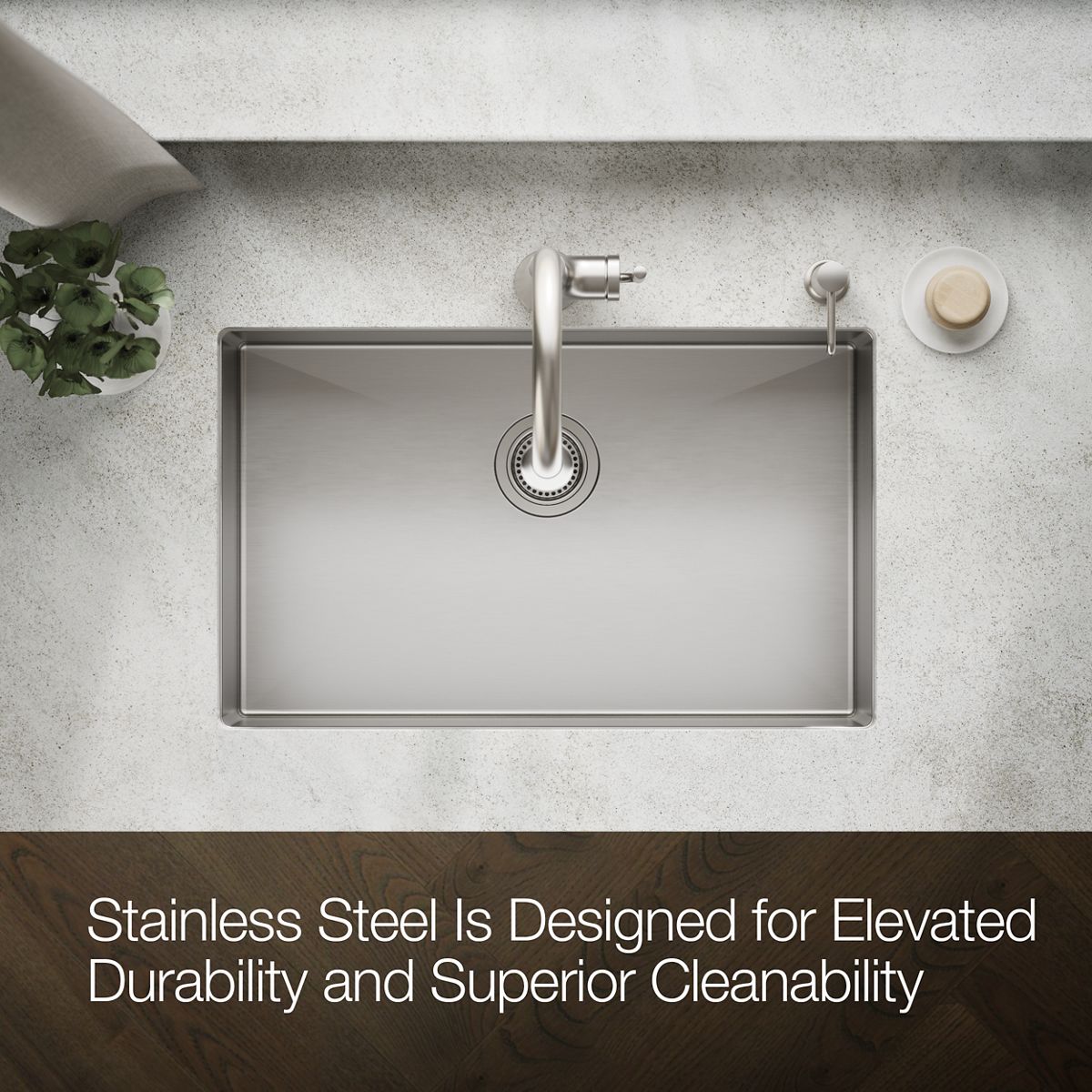 KOHLER K-5409 Strive 29" undermount single-bowl kitchen sink