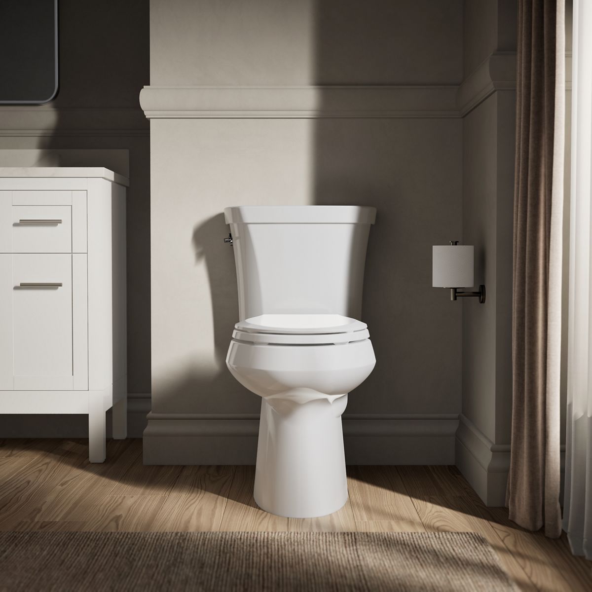 KOHLER K-6393 Highline ComForteeight Two-piece elongated dual-flush chair height toilet with 10" rough-in, white - view 5