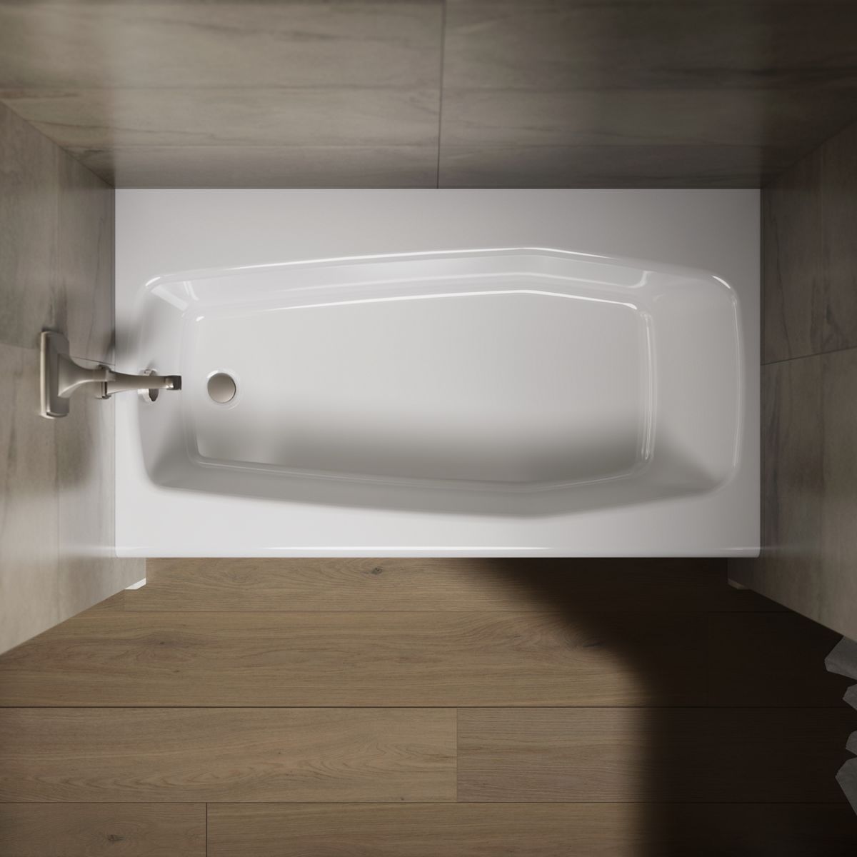 KOHLER K-713 Villager 60" x 34-1/4" alcove bath, left drain
