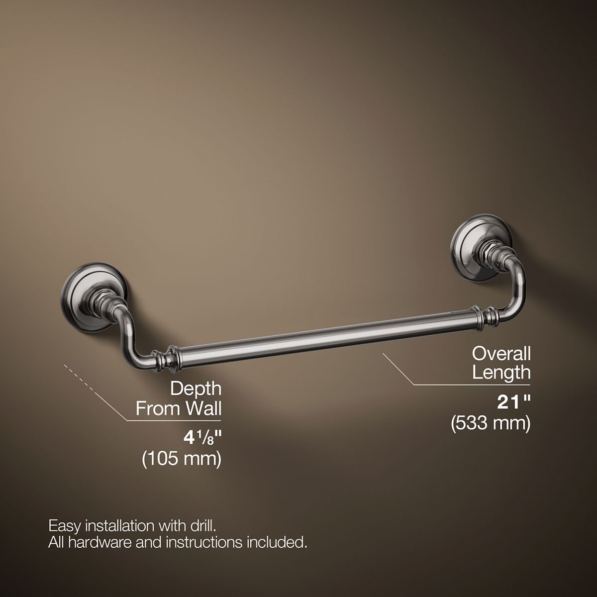 KOHLER K-72567 Artifacts 18" towel bar