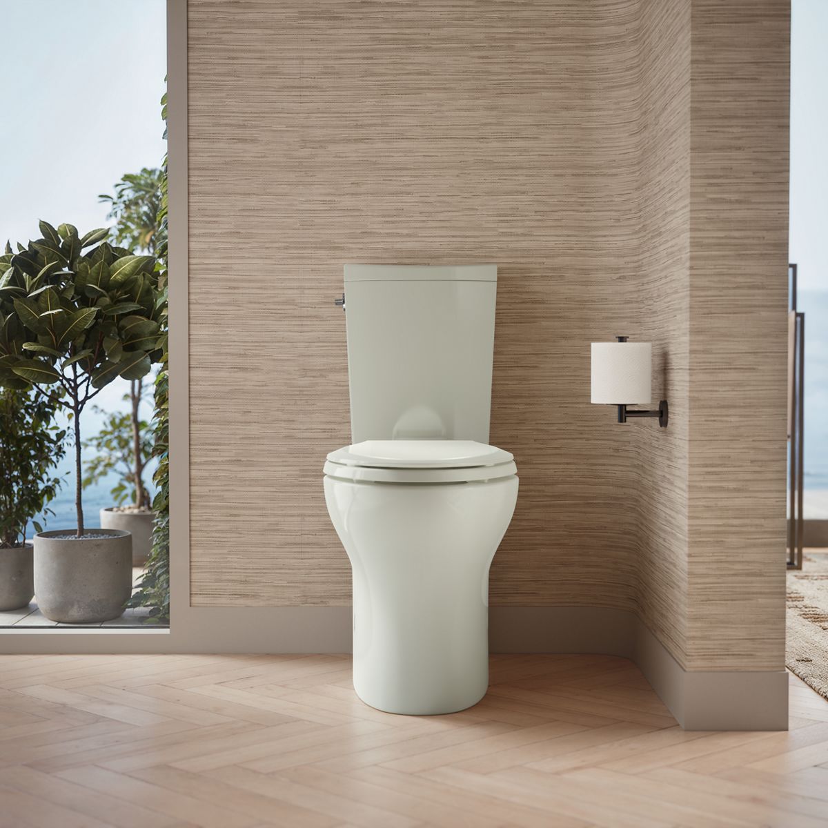 KOHLER K-75790 Persuade Two-piece elongated toilet with skirted trapway, dual-flush