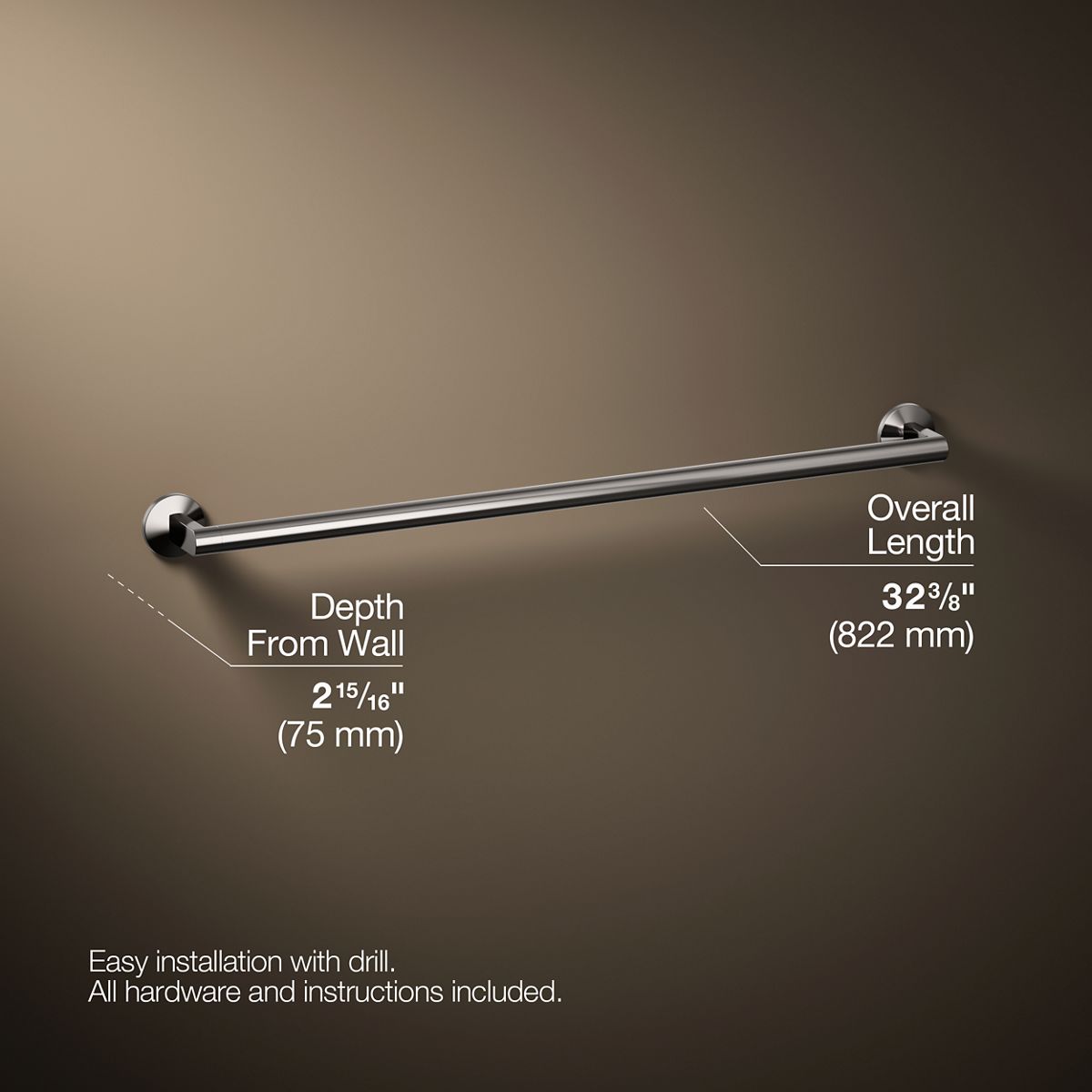 KOHLER Components 30" towel bar