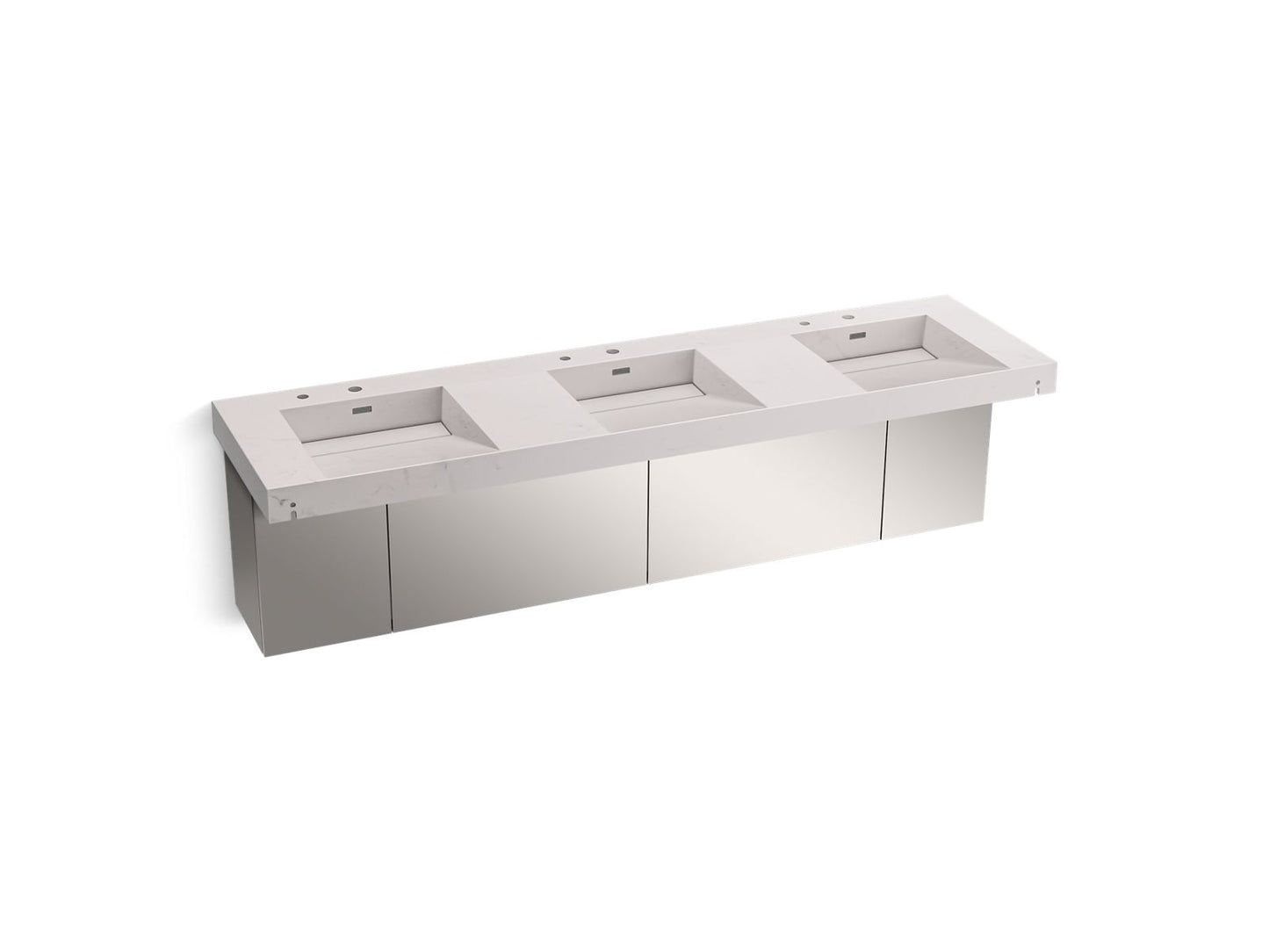 KOHLER K-81031-BSS Constellation 90" wall-mount basin lavatory system
