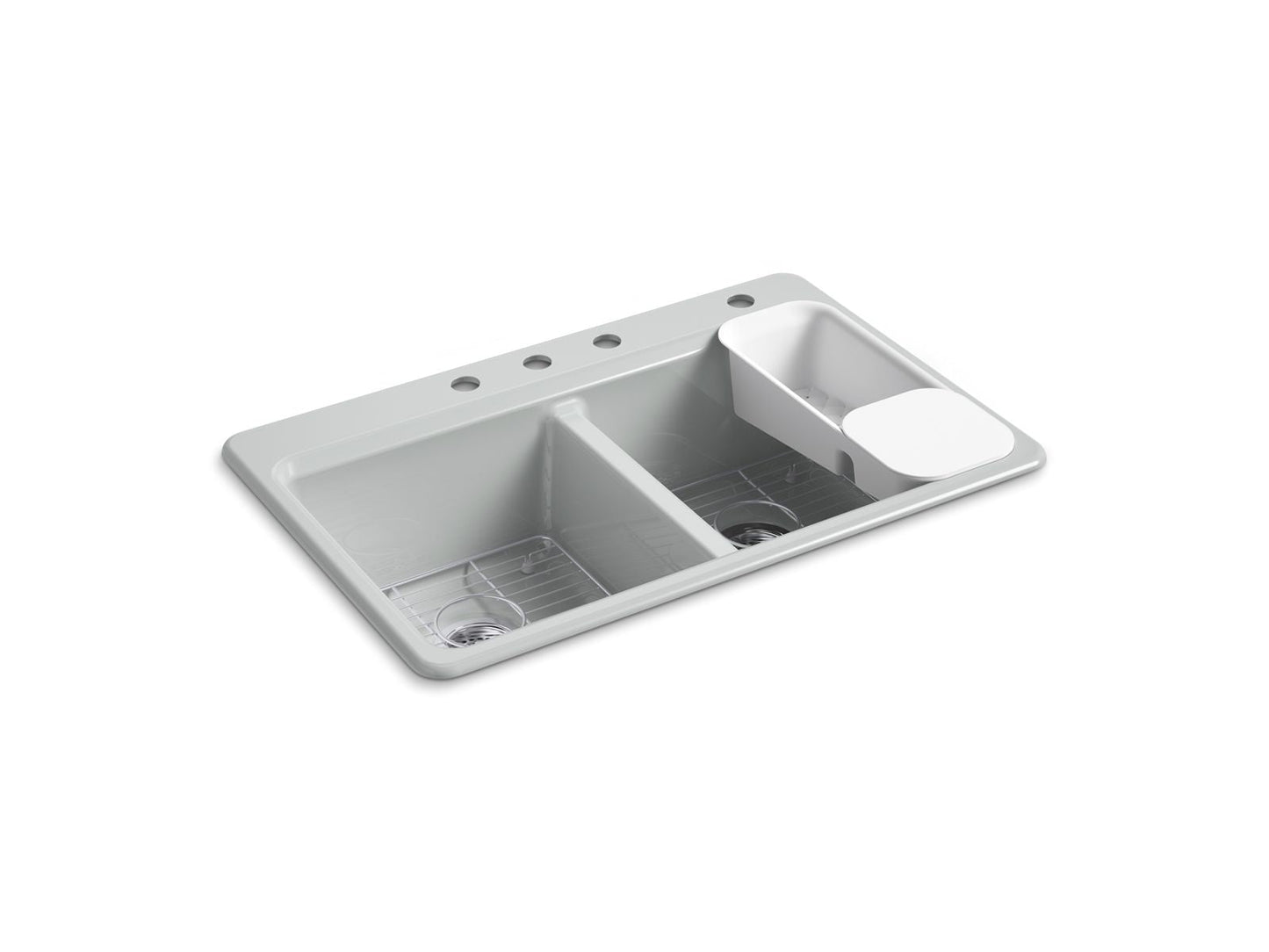 KOHLER K-8679-4A2 Riverby 33" top-mount double-bowl workstation kitchen sink