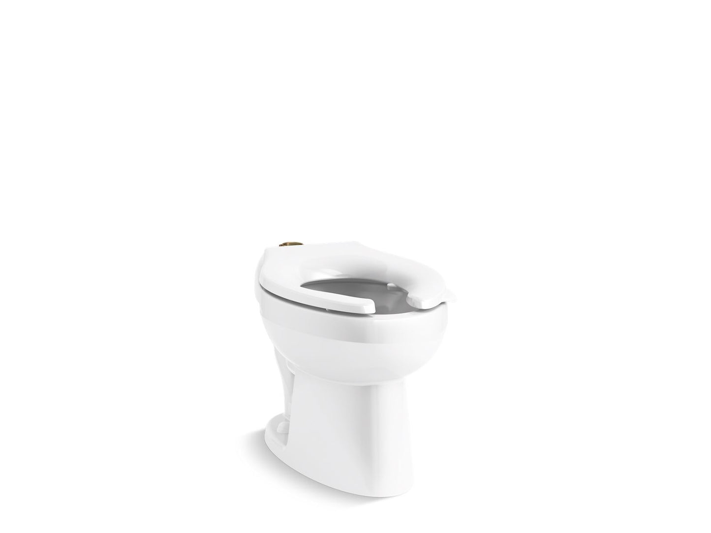 KOHLER K-96053-L Wellcomme Ultra Floor-mount top spud flushometer bowl with bedpan lugs