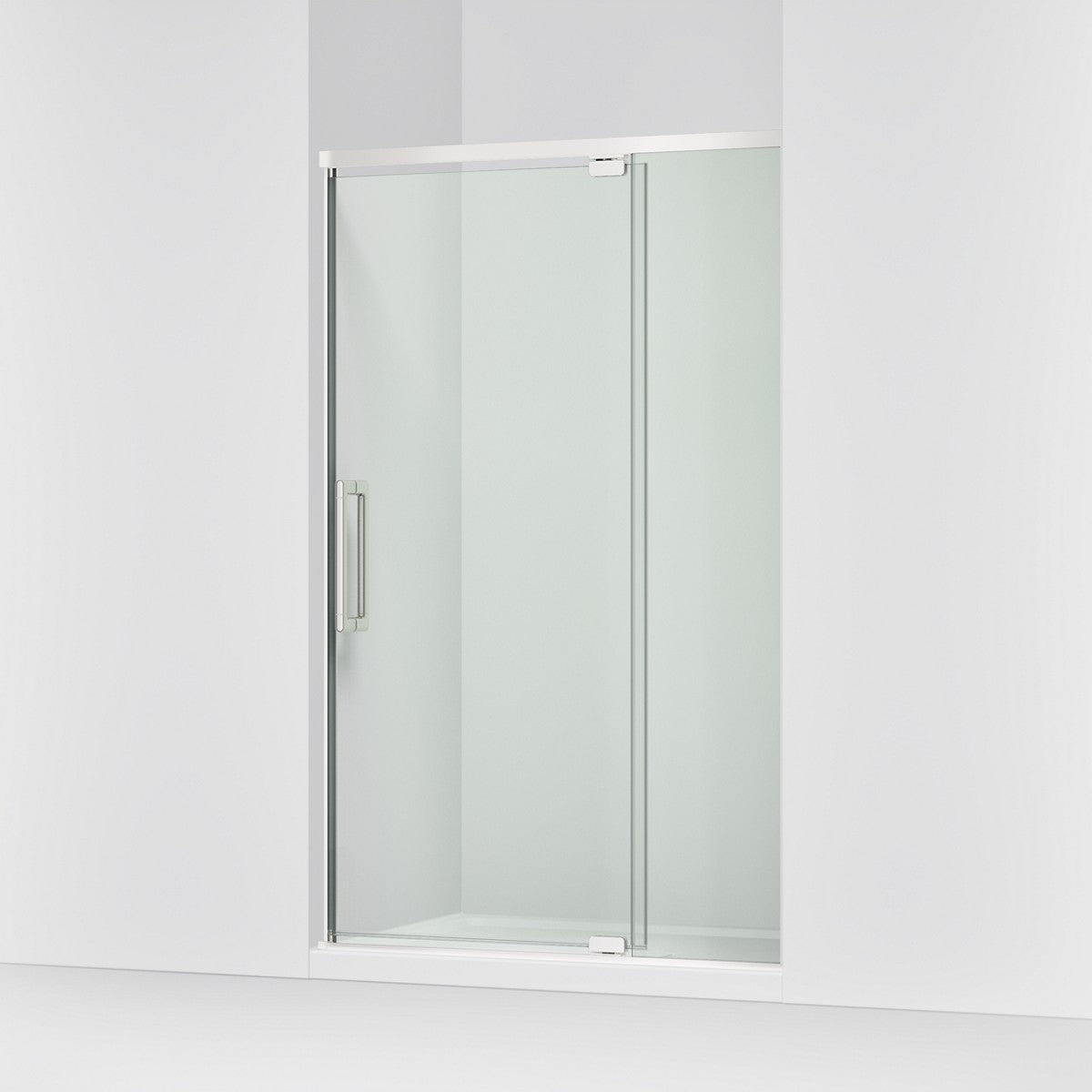 KOHLER K-CA37595-8L Statement 76" H pivot shower door with 5/16"-thick glass, bright polished silver - view 4
