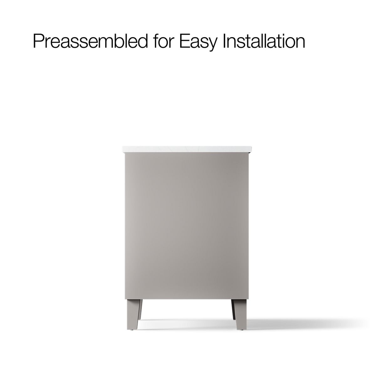 KOHLER K-CM99527-BD1 Poplin 24" bathroom vanity cabinet with sink and quartz top, mohair grey - view 5