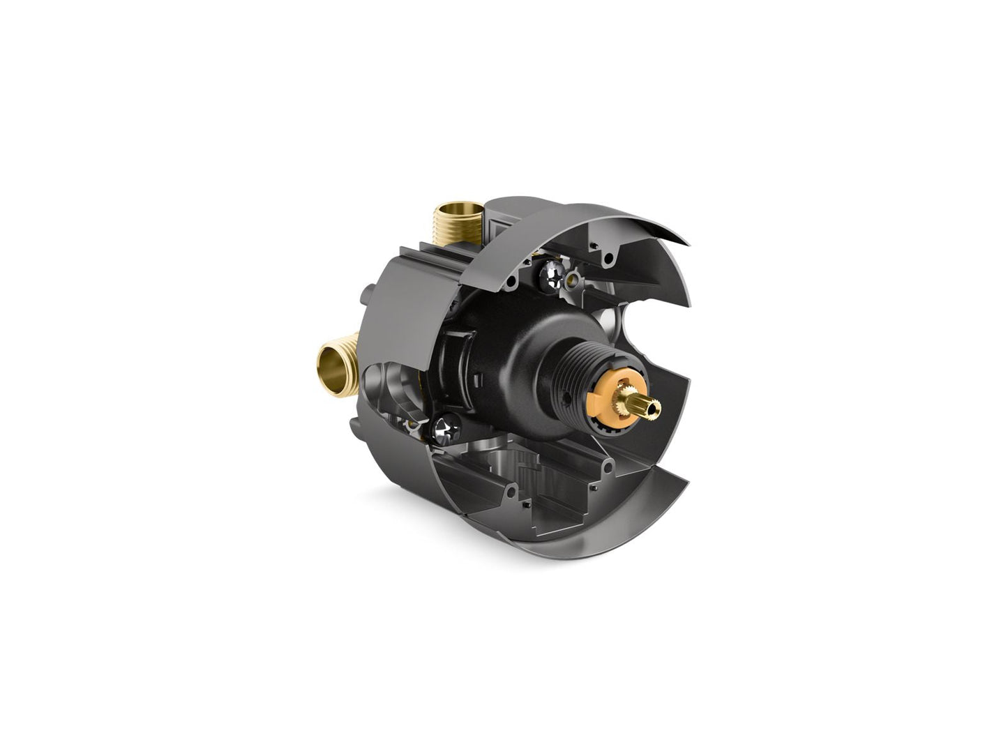 KOHLER K-P8304-IPS Rite-Temp Valve body and pressure-balancing cartridge kit with service stops and female NPT connections, project pack
