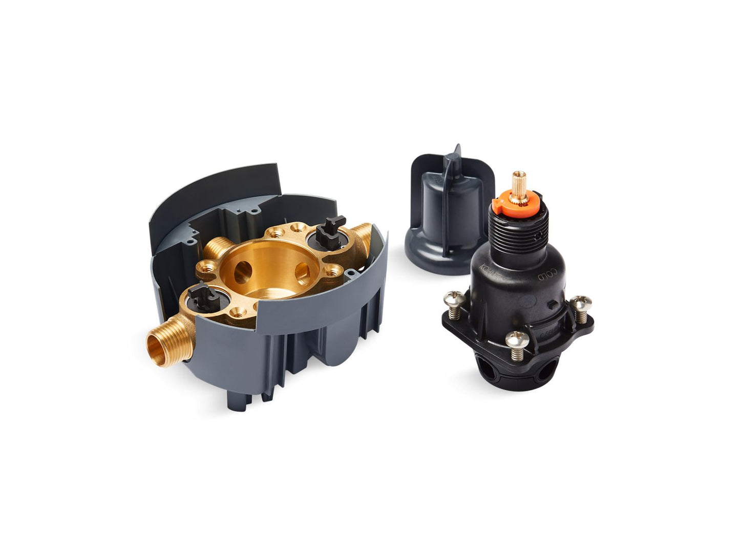 KOHLER K-P8304-KS Rite-Temp Valve body and pressure-balancing cartridge kit with service stops, project pack
