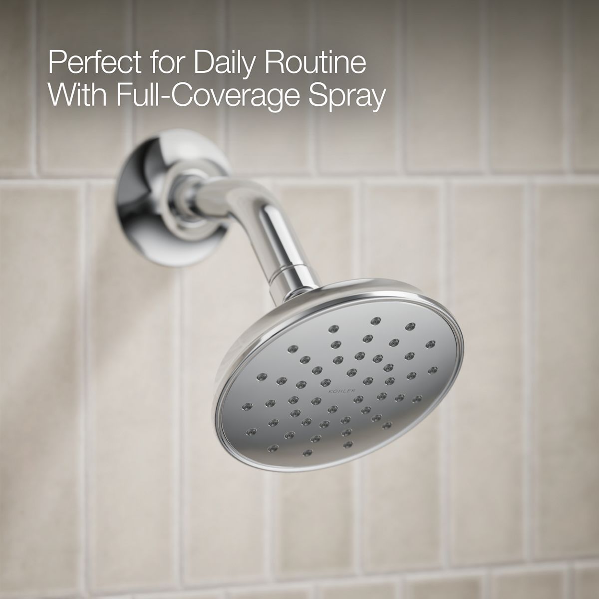 KOHLER K-T35944-4Y Buckley Rite-Temp® Bath and Shower Trim Kit with Push-button Diverter, 2.5 GPM, Polished Chrome - close-up