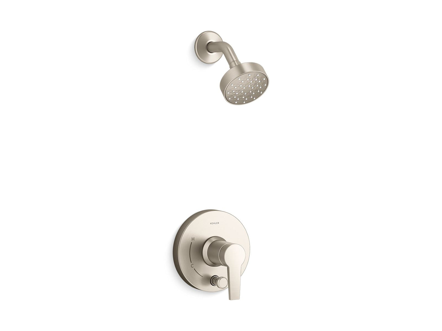 KOHLER Pitch Rite-Temp shower trim kit with push-button diverter, 2.5 gpm