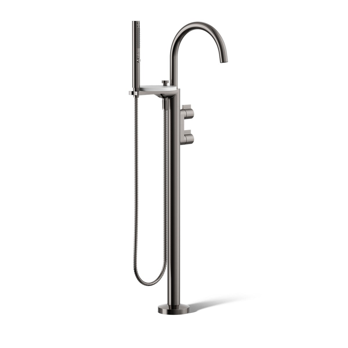 KOHLER K-T77984-4 Components Floor-mount bath filler trim with lever handles and handshower