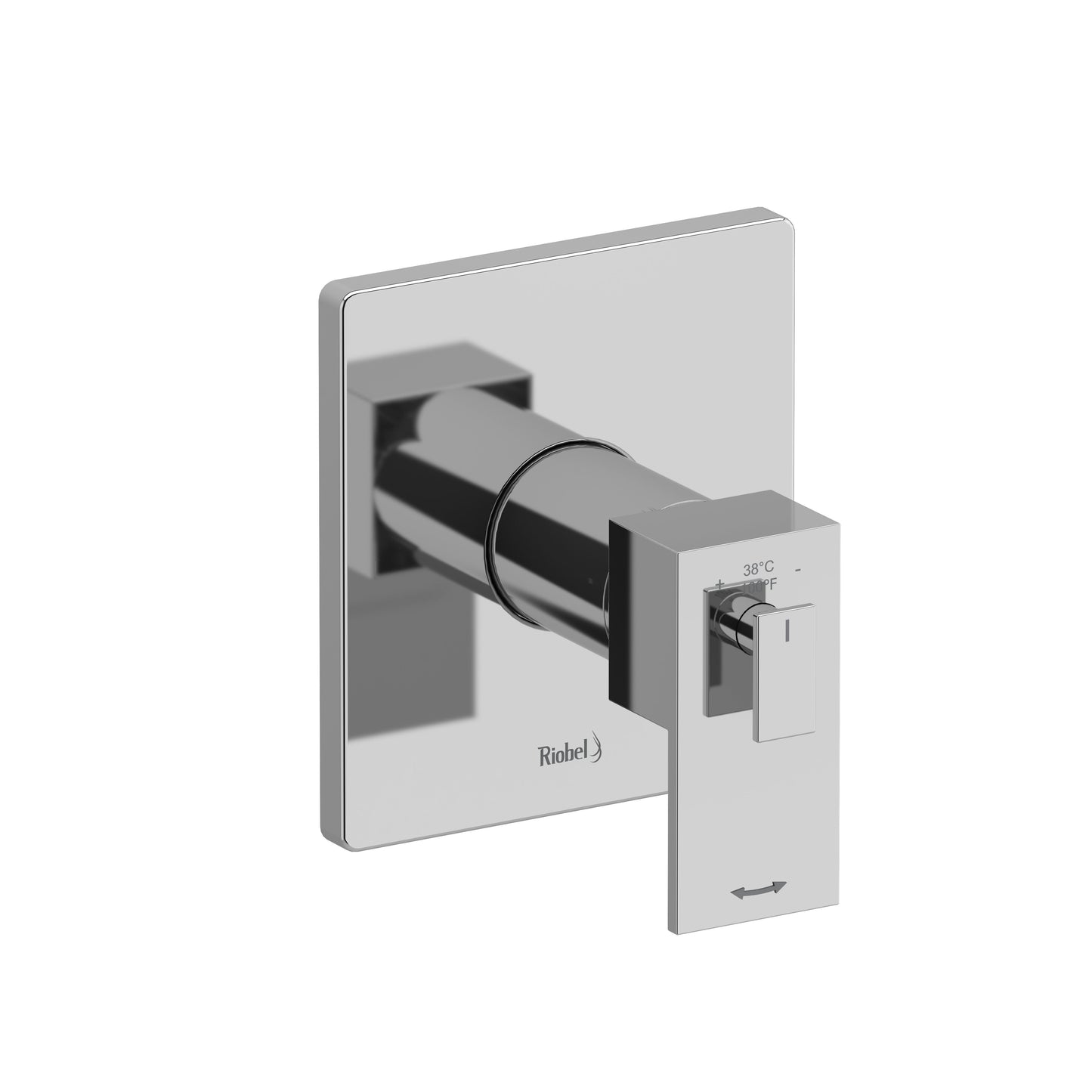 Riobel TUS44 Kubik 1/2" Therm & Pressure Balance Trim with 2 Functions