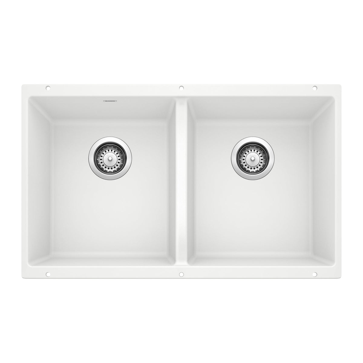 BLANCO 516320 Precis Equal Double Bowl Kitchen Sink - White