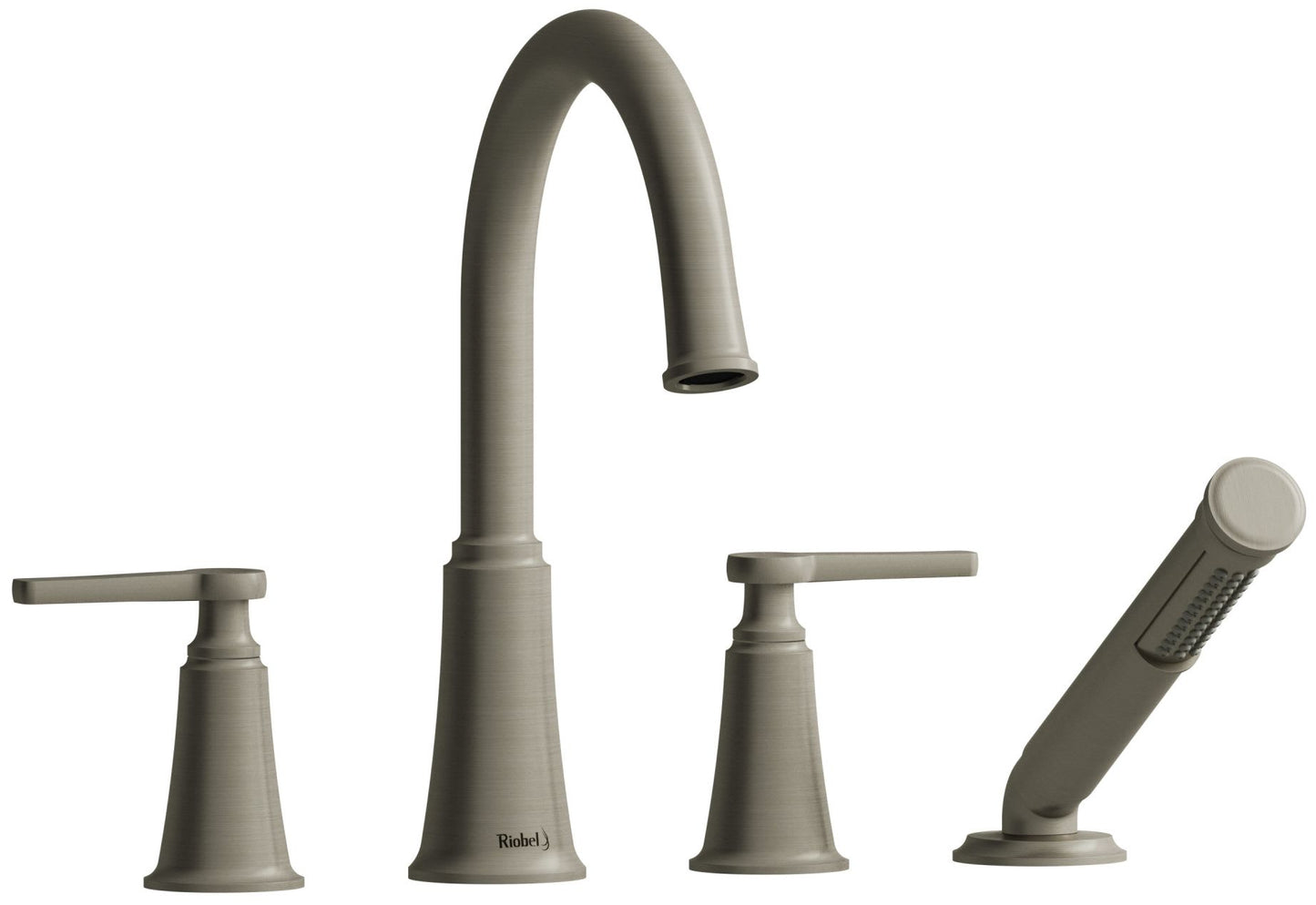 Riobel MMRD12 Momenti 4-Hole Deck Mount Tub Filler with C-Spout
