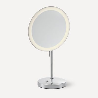 Robern 5M0008FLUT76 Freestanding Magnification Mirror, Lit, 5X Magnification, Chrome