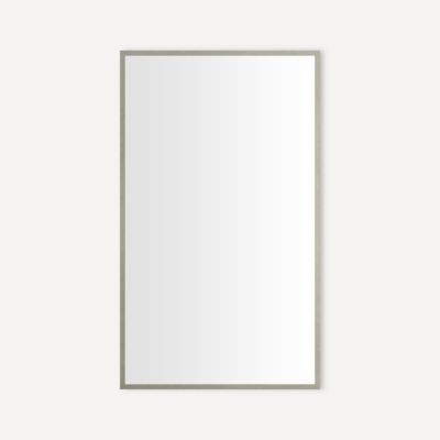 Robern CC2440D4TF69TU Thin Framed Metal Cabinet, 24" x 40" x 4", Brushed Pewter, Electric Upgrade: Magnetic Strip, Interior L