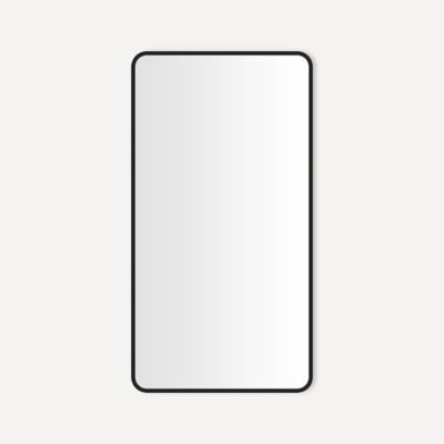 Robern CM2444RC83 Round Corner Metal Mirror, 24" x 44" x 1-3/4", Matte Black