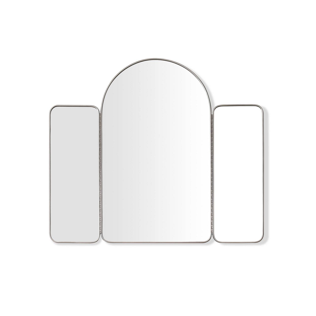 Robern CM4740T69 Triptych Metal Mirror, 47" x 40" x 1-1/16", Brushed Pewter