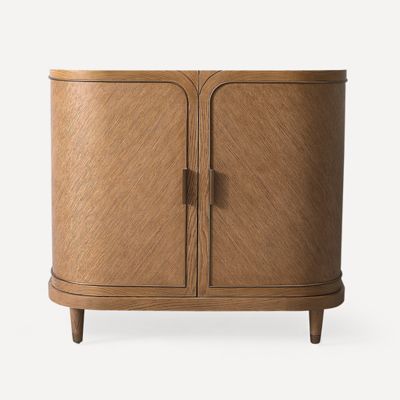 Robern CVRO3620887 Rosebrook Vanity, 35-3/4" x 32-13/16" x 22-7/8", Light Oak with Aged Brass, No Vanity Top