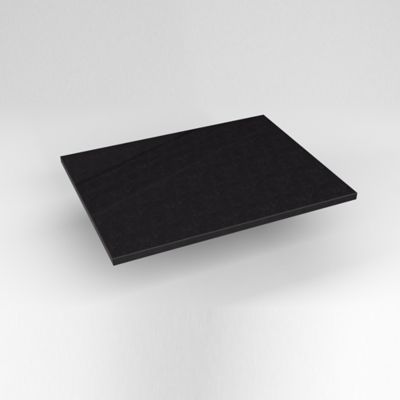 Robern TE25G90 Quartz Stone Vanity Top, 25" x 3/4" x 19", Dry Top, Lava Black