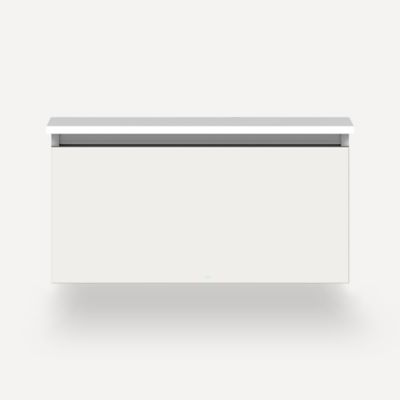 Robern VM30H2D21F19S 30" x 15" x 21", Satin White, Full Drawer, Selectable Night Light, 2700K/4000K Temperature (Warm/Cool Li